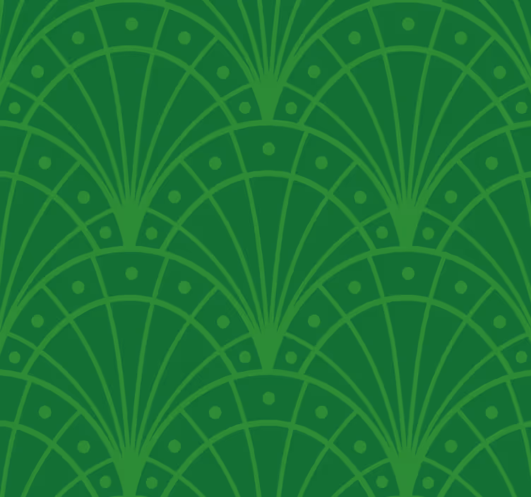 Estore de rolo verde art deco - TenStickers