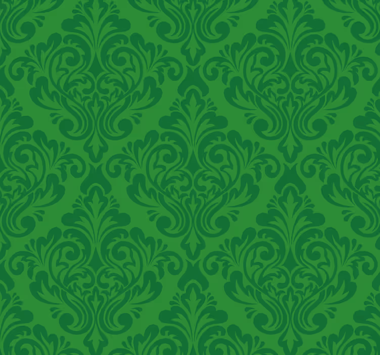 Estore de rolo verde damasco floral - TenStickers