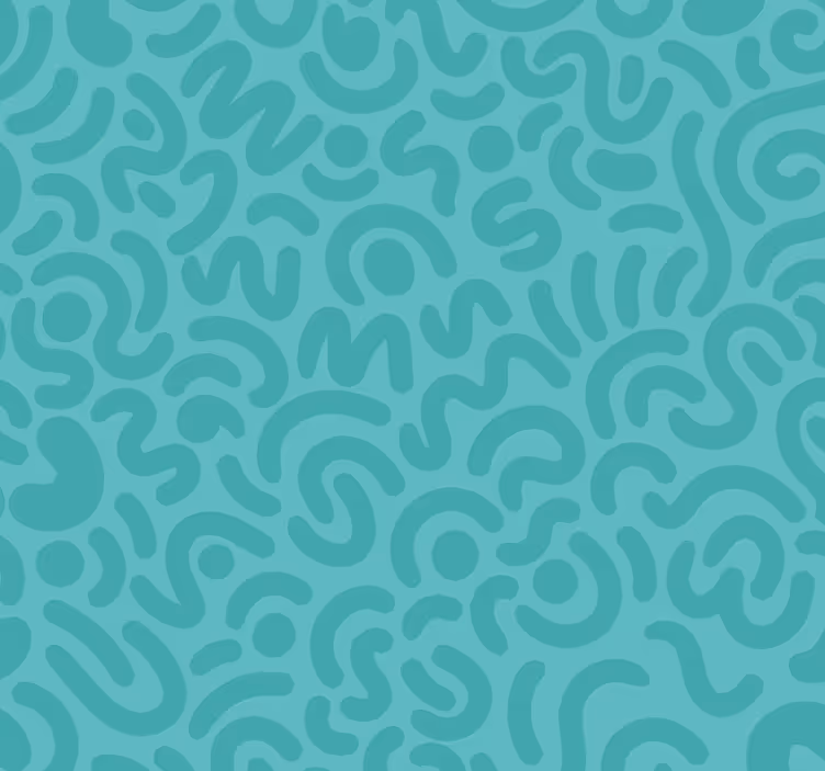 Estore de rolo turquesa rabiscos abstratos - TenStickers