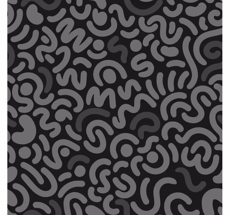 Estore de rolo sala abstrato preto arredondado - TenStickers