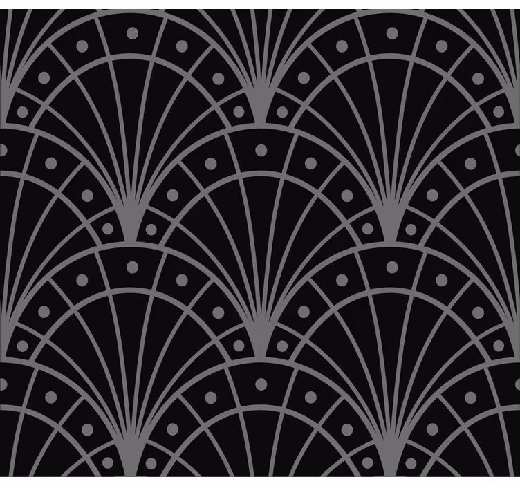 Estore de rolo para sala elegante arte déco negra - TenStickers