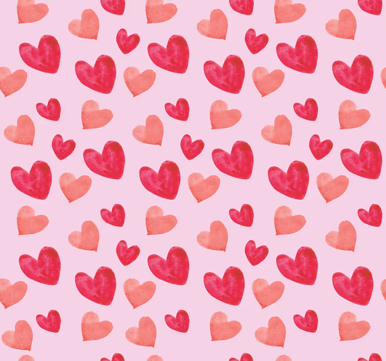 Estore de rolo romântico padrão mindinho de coração - TenStickers