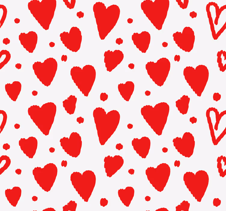 Estore de rolo romântico padrão de corações - TenStickers