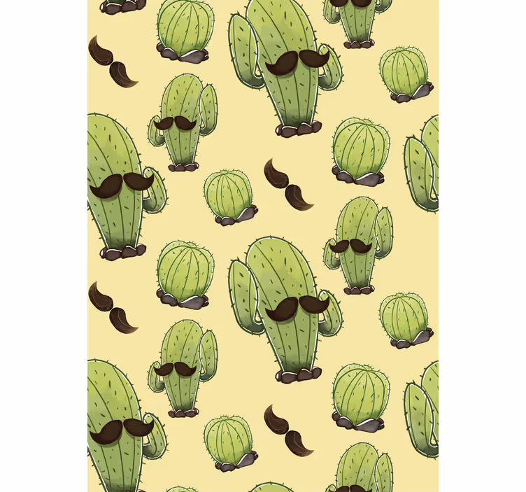 Estore de rolo para sala cacto com bigode - TenStickers