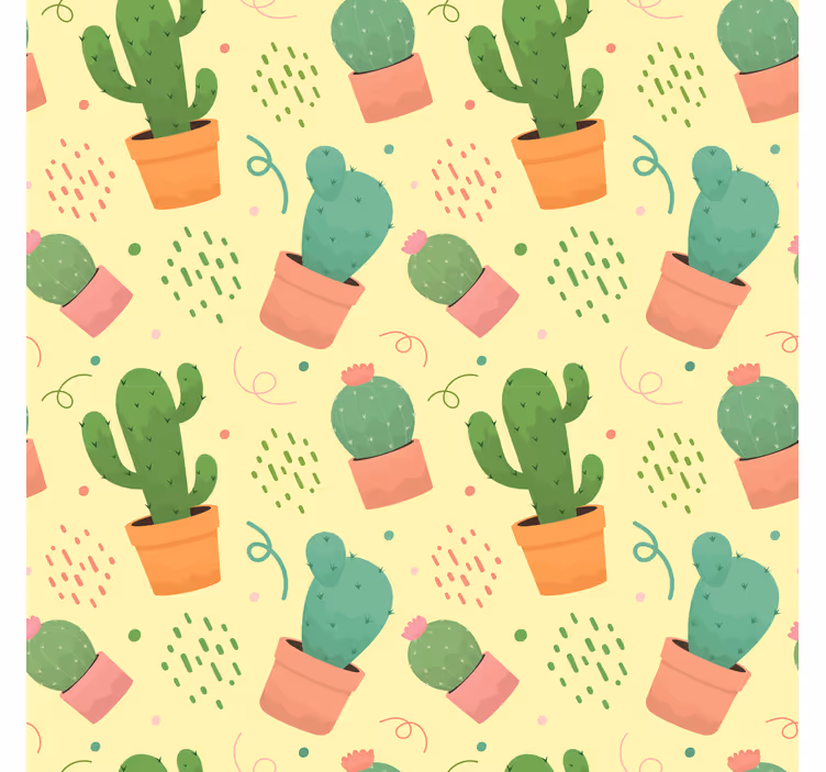 Estore de rolo infantil padrão de cacto - TenStickers