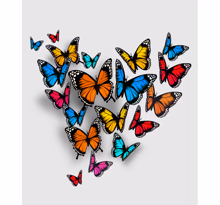Estore de rolo borboleta colorido brilhante - TenStickers