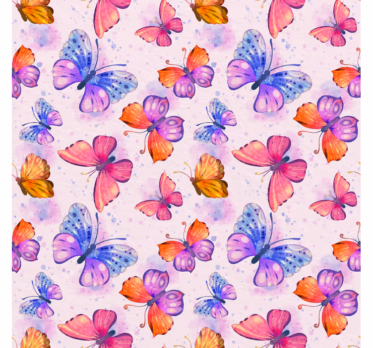 Estore de rolo borboleta aquarela colorida - TenStickers
