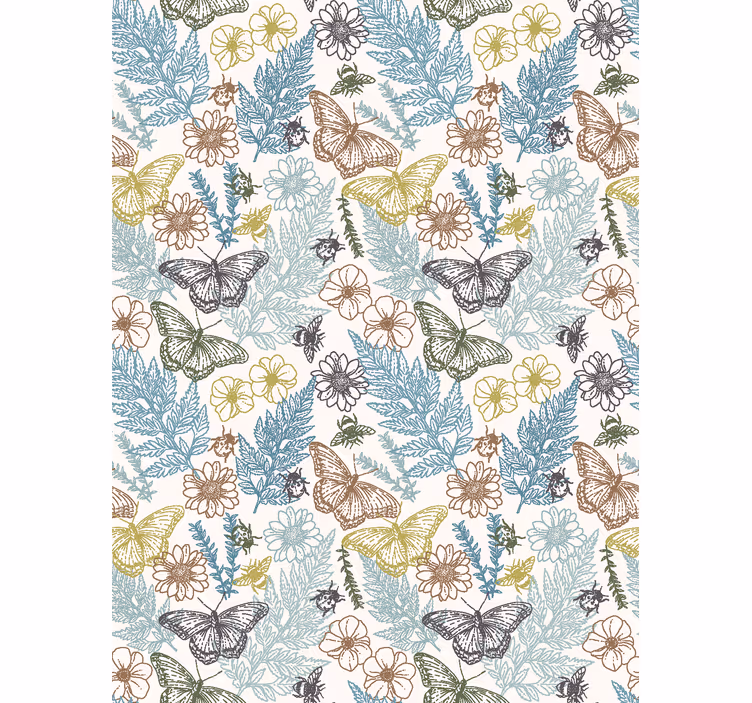 Estore de rolo borboleta florais - TenStickers