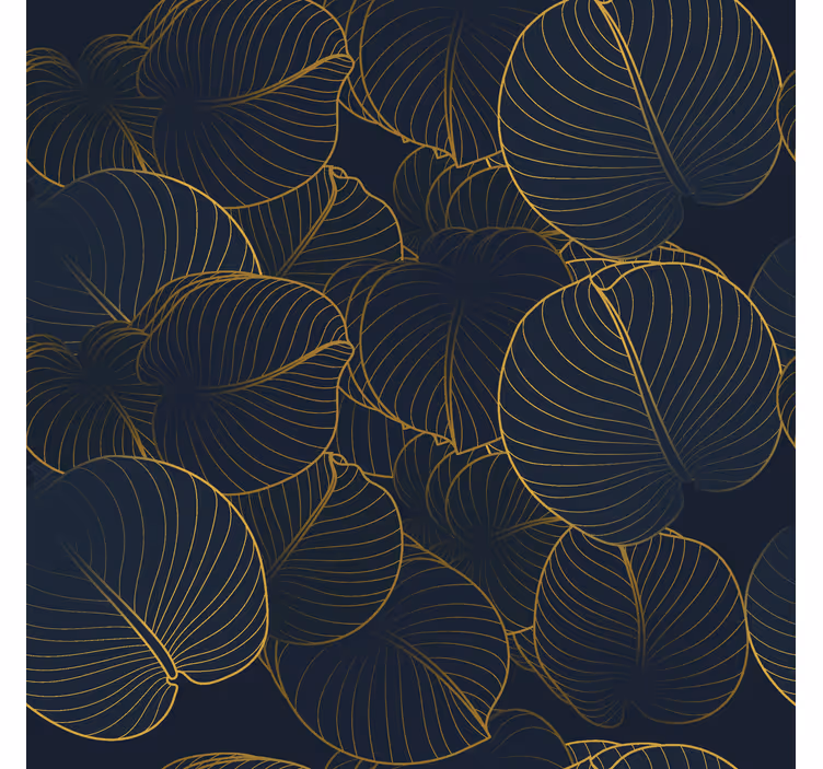 Estore de rolo elegantes padrão de folhas grandes - TenStickers