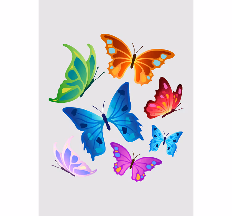 Estore de rolo borboleta grandes asas coloridas - TenStickers