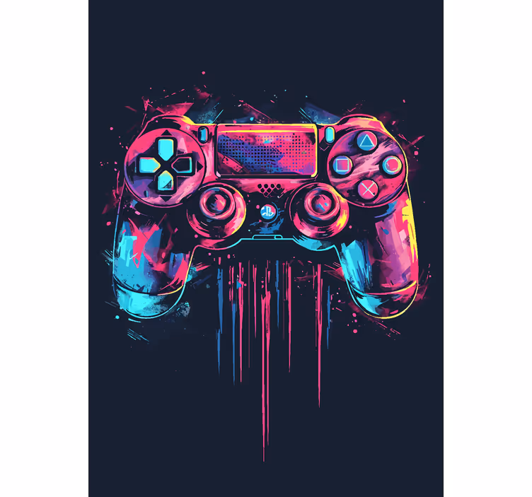 Estore de rolo de frikis controle azul e rosa - TenStickers