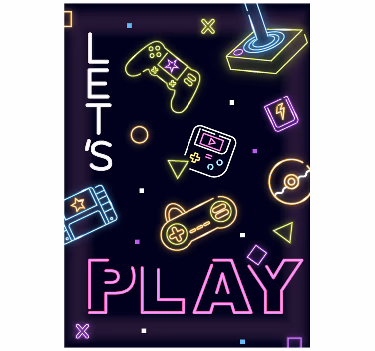 Estore de rolo de frikis controles de néon - TenStickers