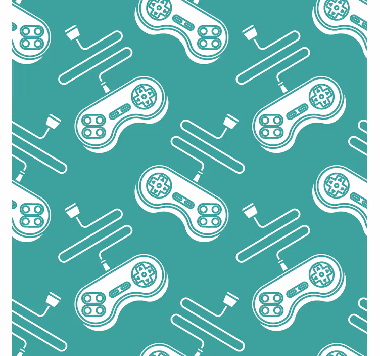 Estore de rolo de frikis padrão de controles brancos retrô - TenStickers