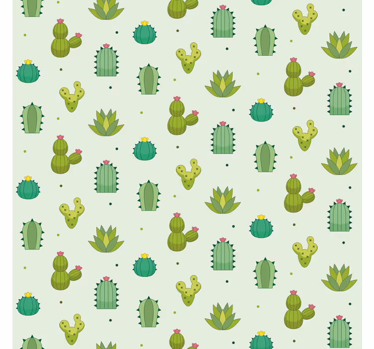 Estores de rolo cactos padrão verde - TenStickers
