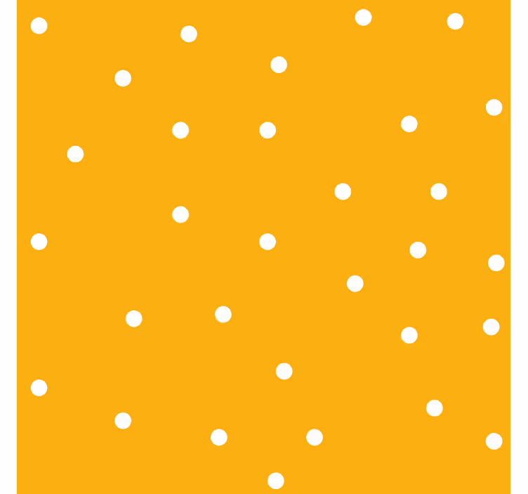 Estore amarelo padrão de pontos brancos - TenStickers