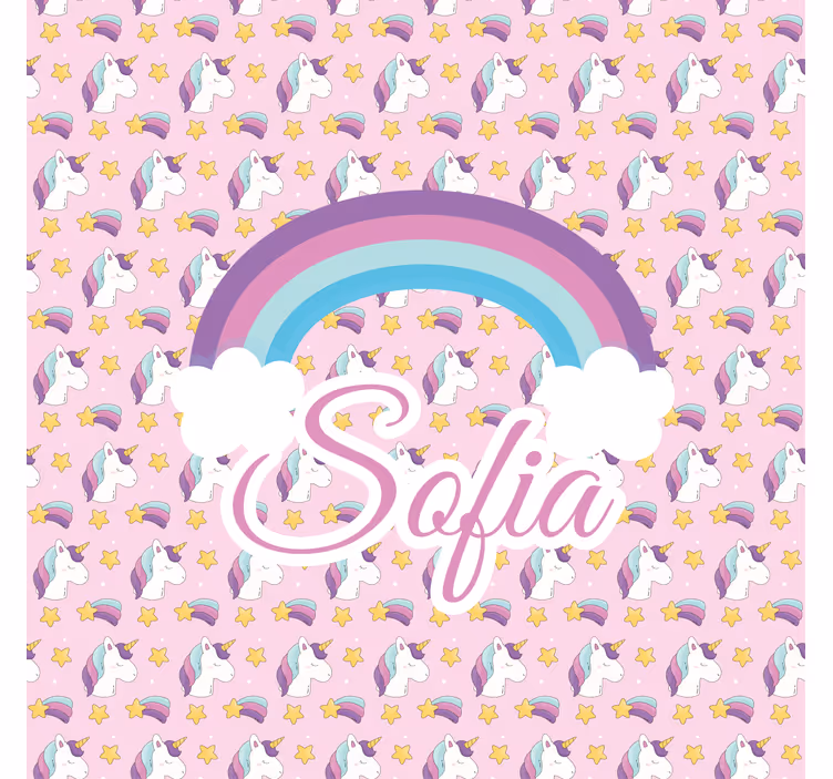 Estore de rolo personalizável padrão de unicórnio - TenStickers