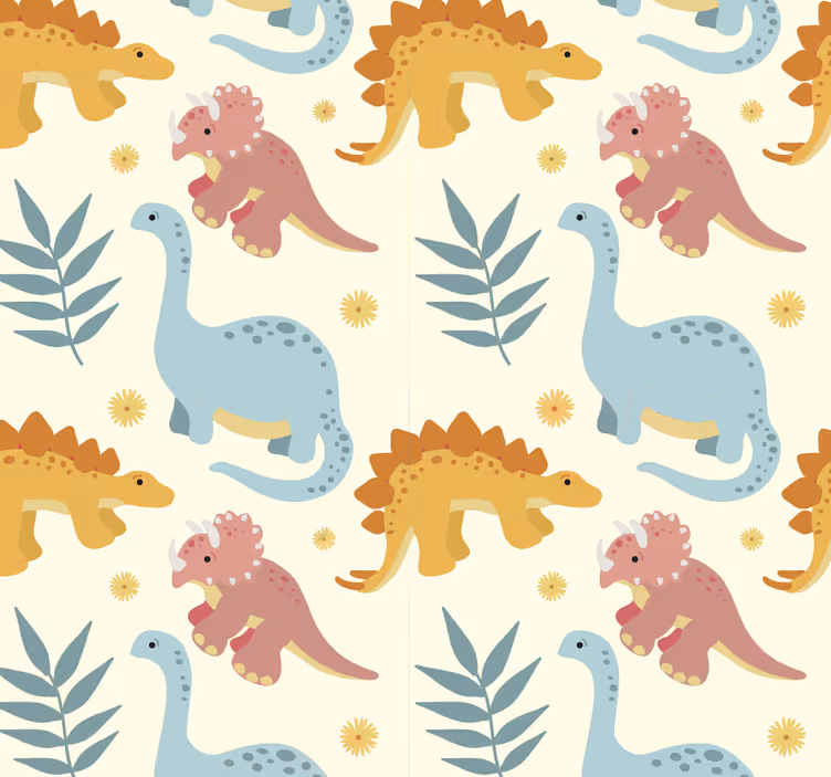 Estore de rolo de dinossauros estilo minimalista - TenStickers
