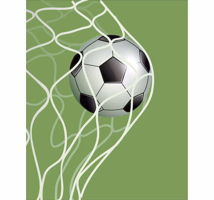 Estore de rolo futebol movendo a bola no gol - TenStickers