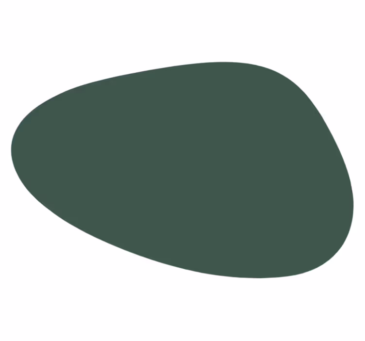 Individuais de mesa em vinil verdes oval irregular - TenStickers