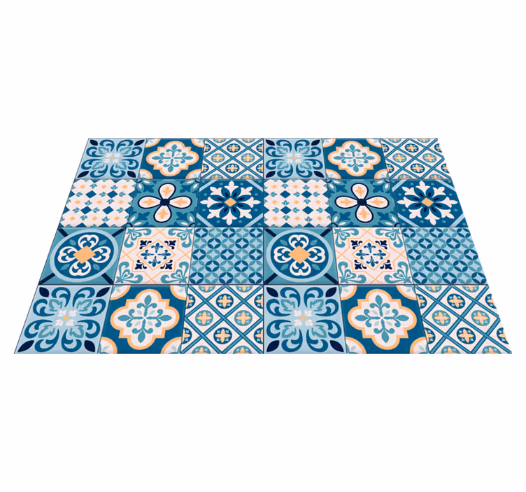 Individuais de mesa originais hidráulica turquesa - TenStickers