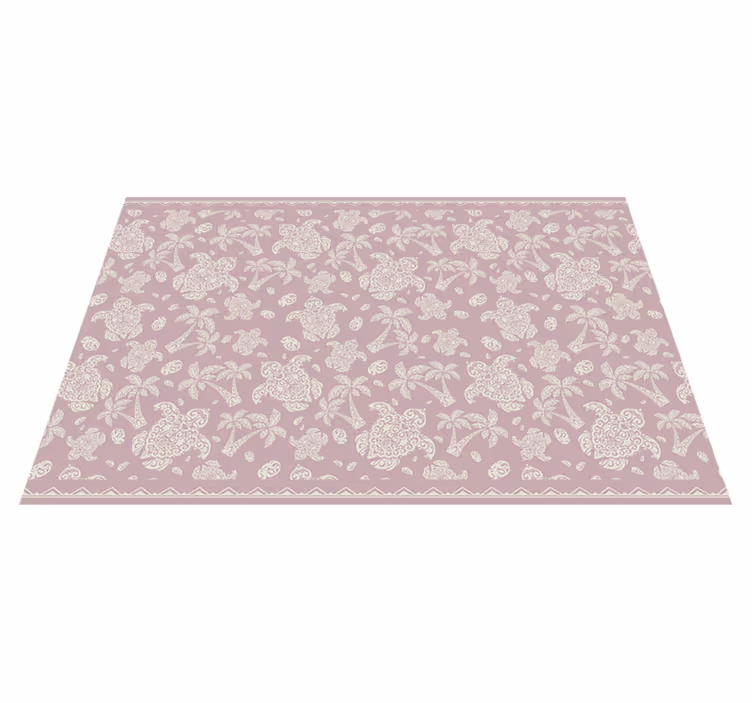 Individuais de mesa de tartaruga e palmeira havaianas - TenStickers