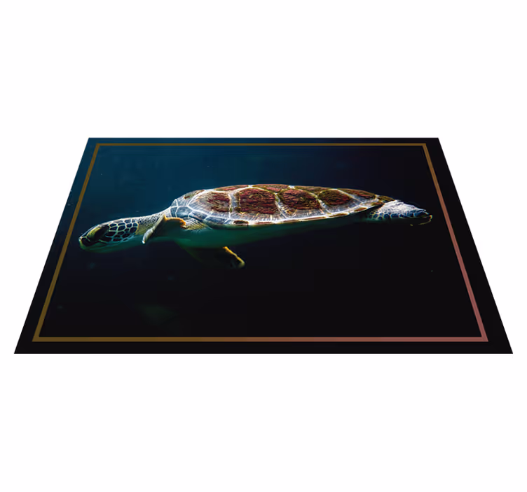 Individuais de mesa originais paisagem aquática de tartaruga - TenStickers