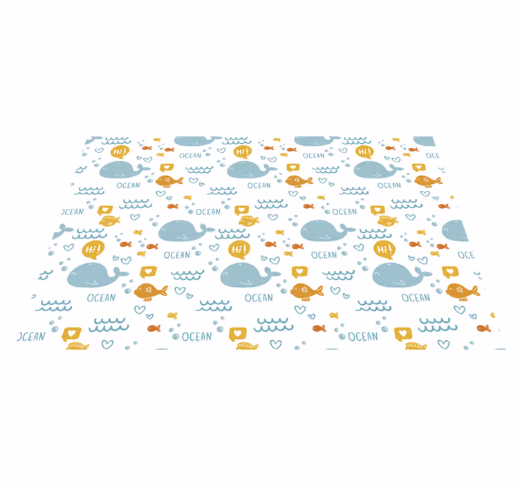 Individuais de mesa Oceano colorido e feliz - TenStickers