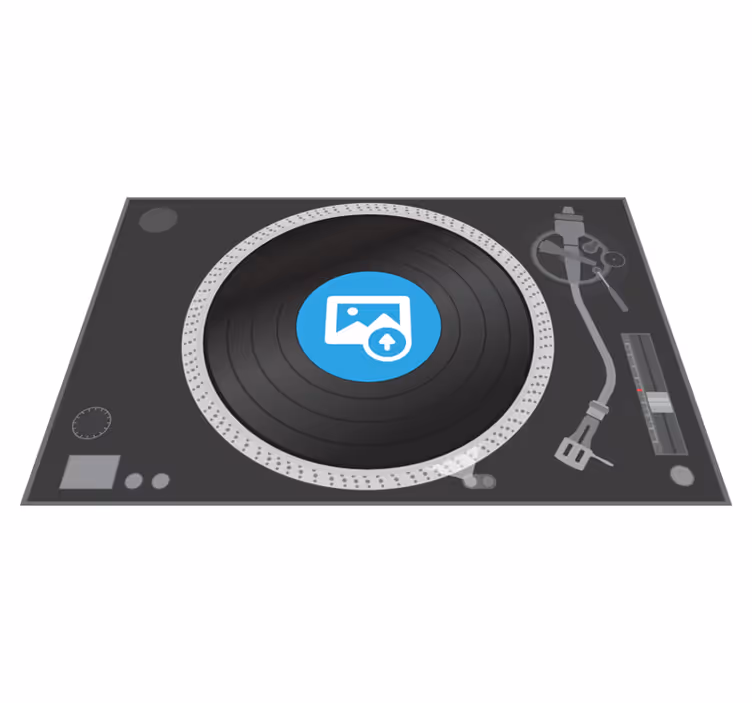 Individual de mesa personalizado disco de vinil - TenStickers
