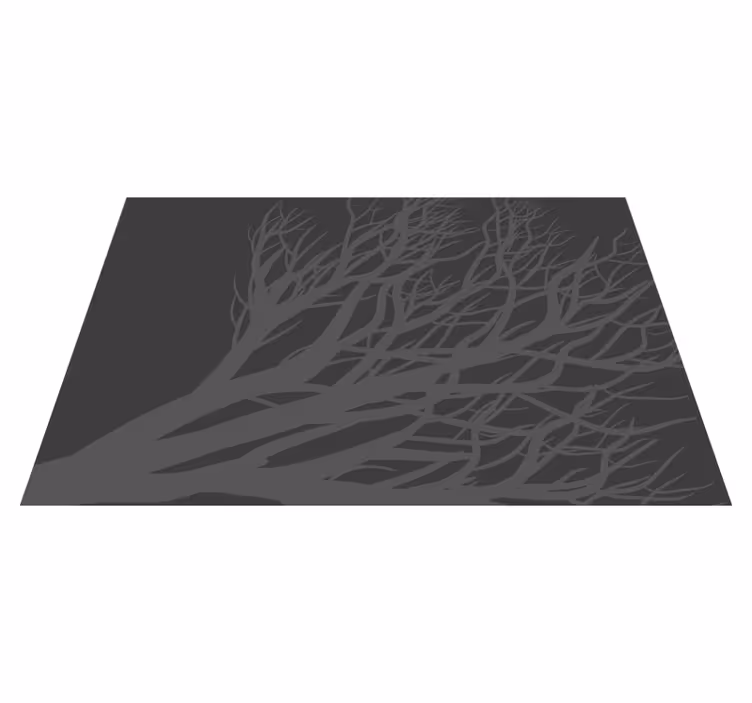 Individuais de mesa Folha cinza elegante - TenStickers