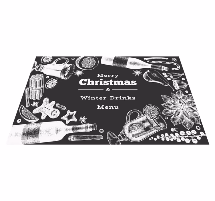 Individuais de mesa Menu de natal - TenStickers
