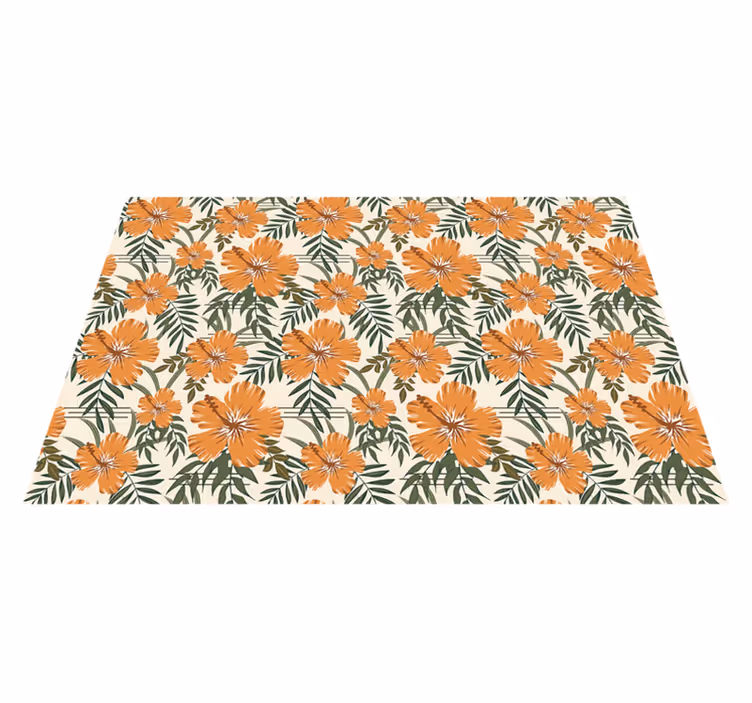 Individuais de mesa originais com padrão floral tropical - TenStickers