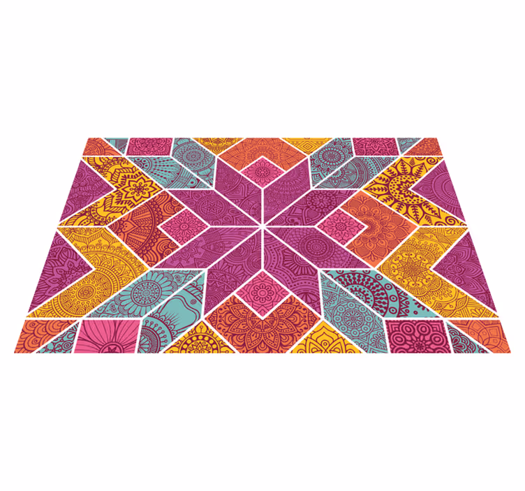 Individuais de mesa originais com padrão geométrico colorido - TenStickers