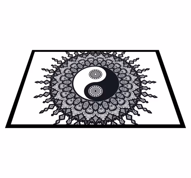 Individuais de mesa de texturas padrão mandala yin yang - TenStickers