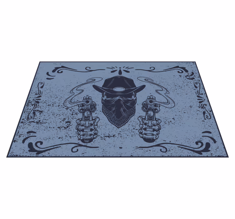 Individuais de mesa Caveira de cowboy e rebanho - TenStickers