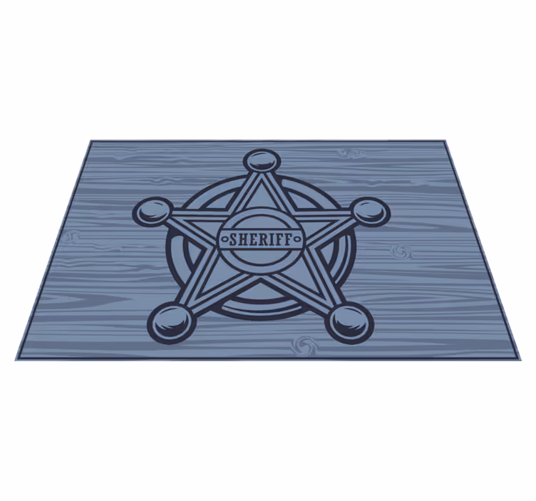 Individuais de mesa com nome emblema de estrela xerife - TenStickers