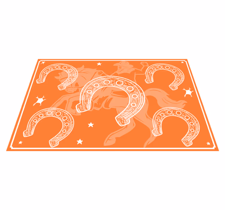 Individuais de mesa originais padrão ferradura laranja - TenStickers
