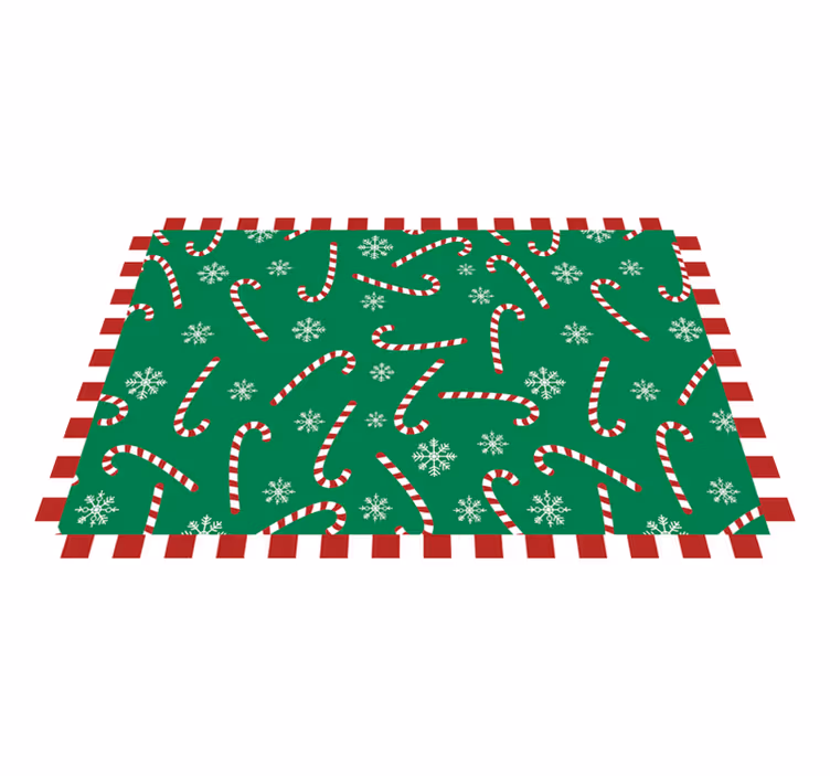Individuais de mesa de Natal Bengala doce verde - TenStickers