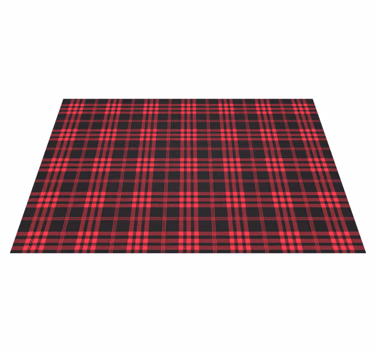 Individuais de mesa de Natal Tartan vermelho - TenStickers
