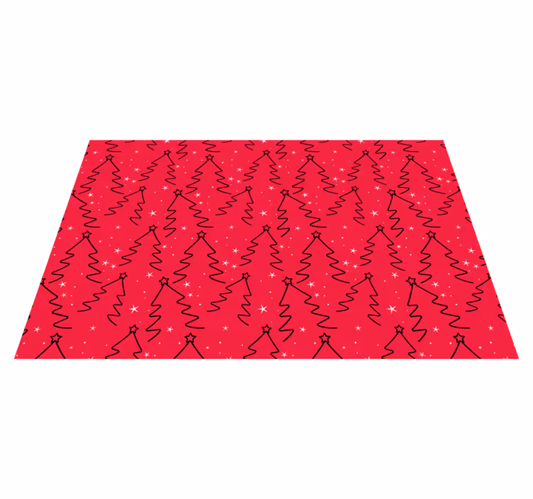 Individuais de mesa de Natal Linha de árvore de natal - TenStickers