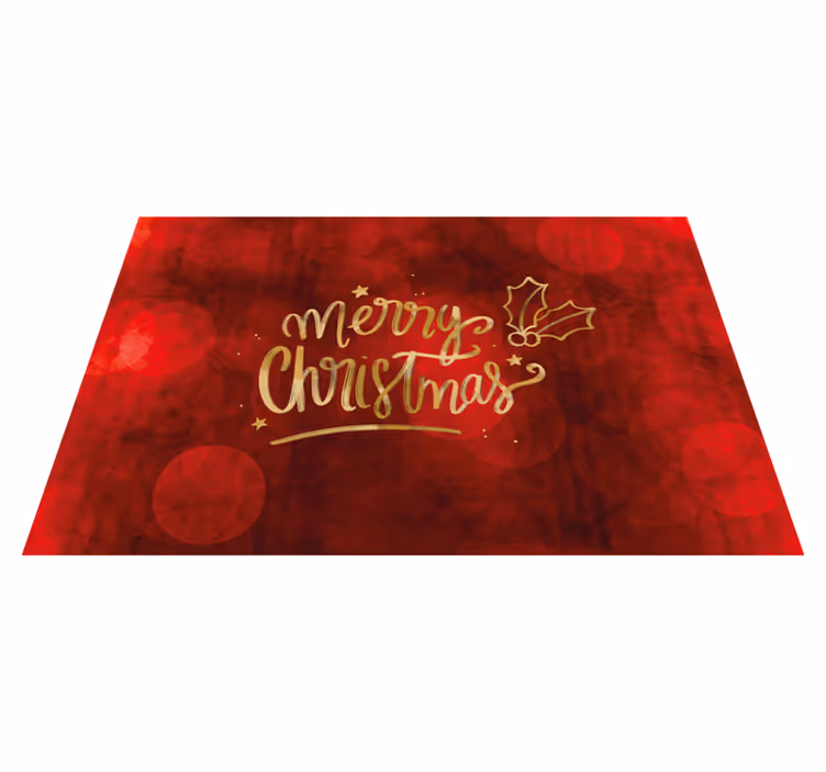 Individuais de mesa de Natal Feliz natal em vermelho - TenStickers