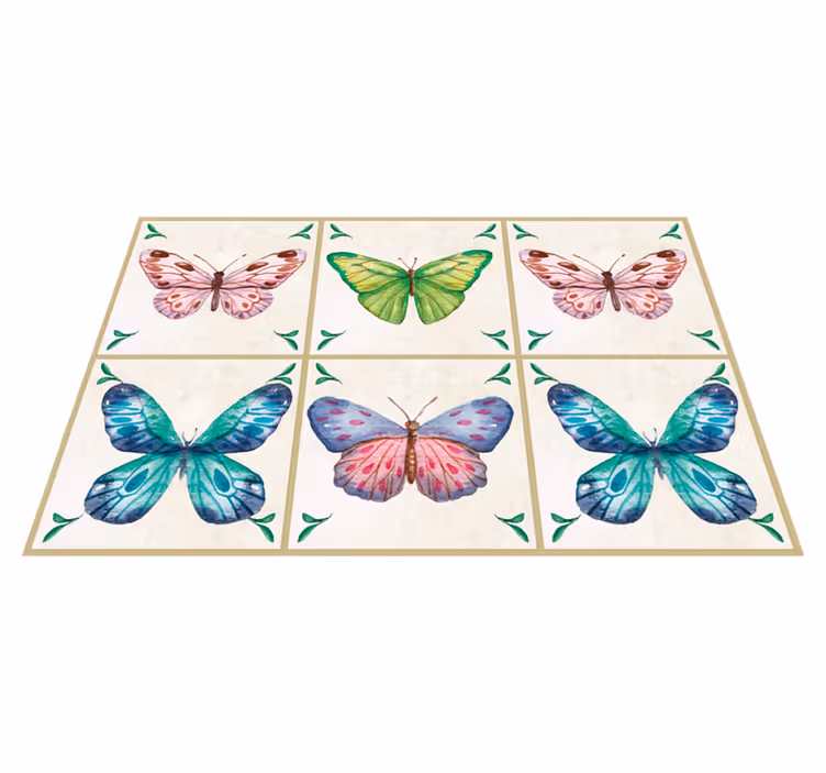 Individuais de mesa de borboletas  no Azulejo - TenStickers
