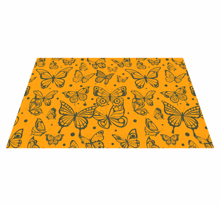 Individuais de mesa originais com sobreposição de borboletas - TenStickers