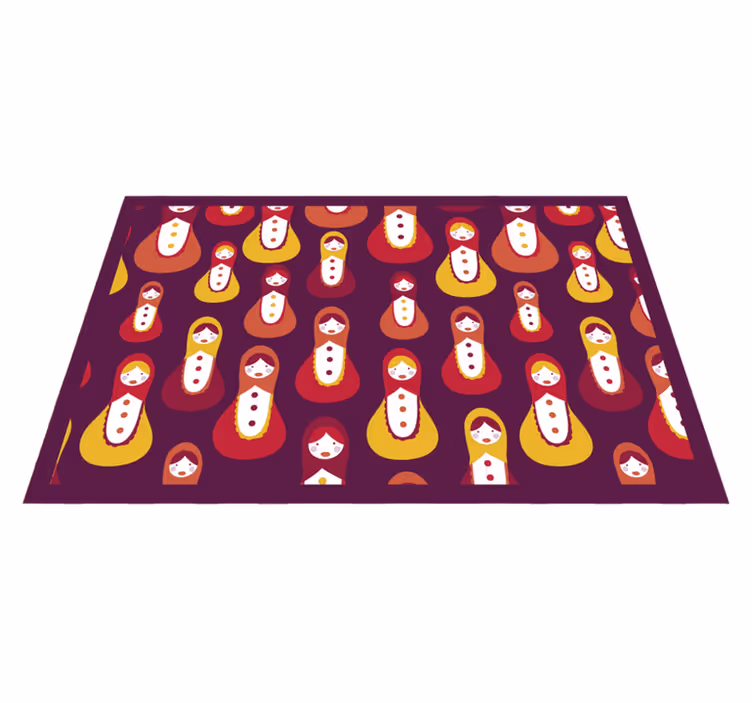 Individuais de mesa originais estampa matryoshka colorida - TenStickers