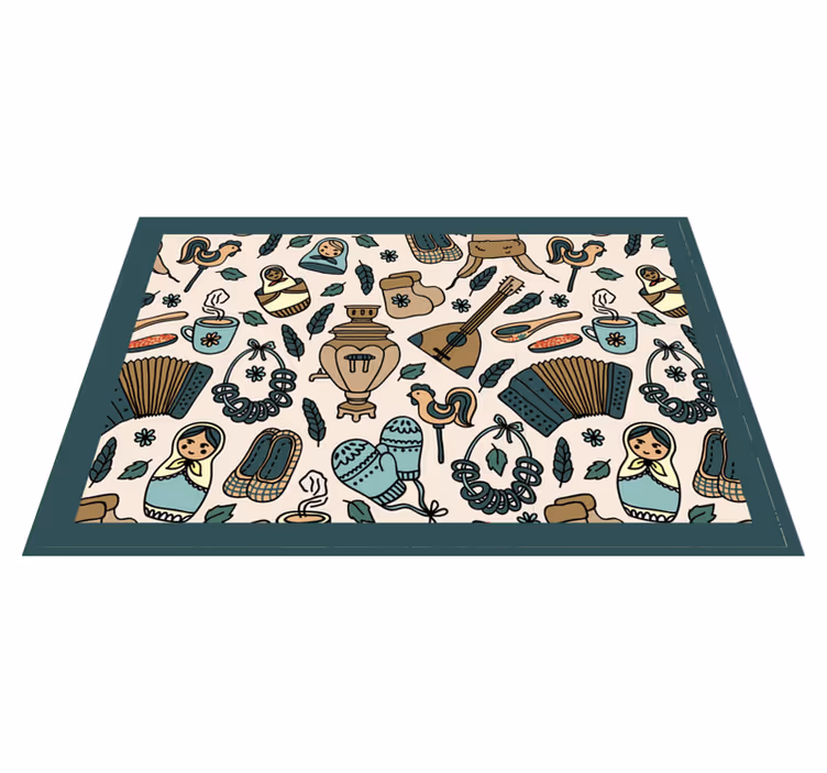 Individuais de mesa Padrão de elementos russos - TenStickers