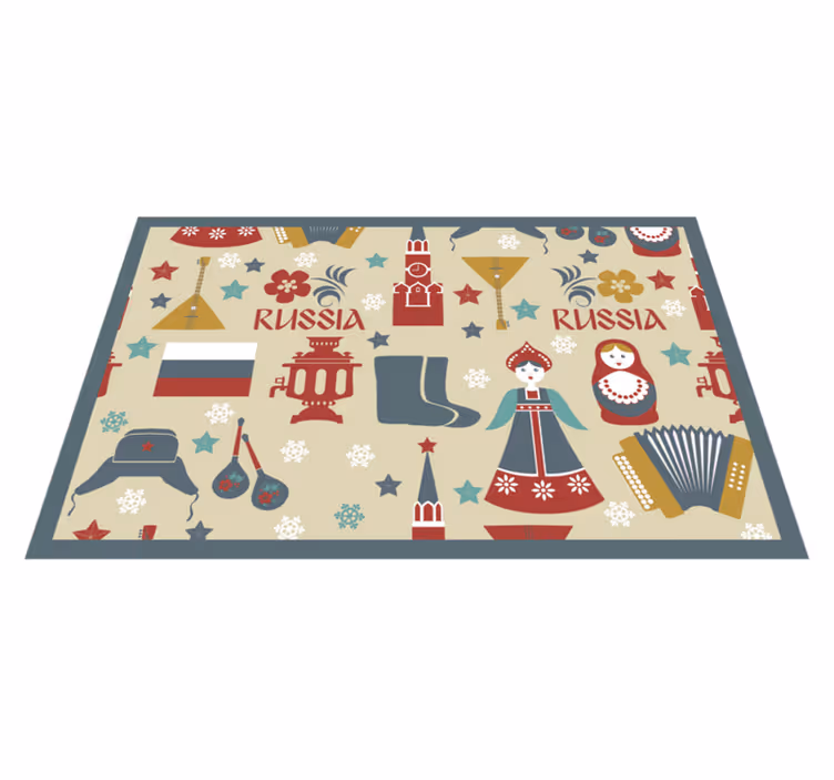 Individuais de mesa originais elementos culturais russos - TenStickers