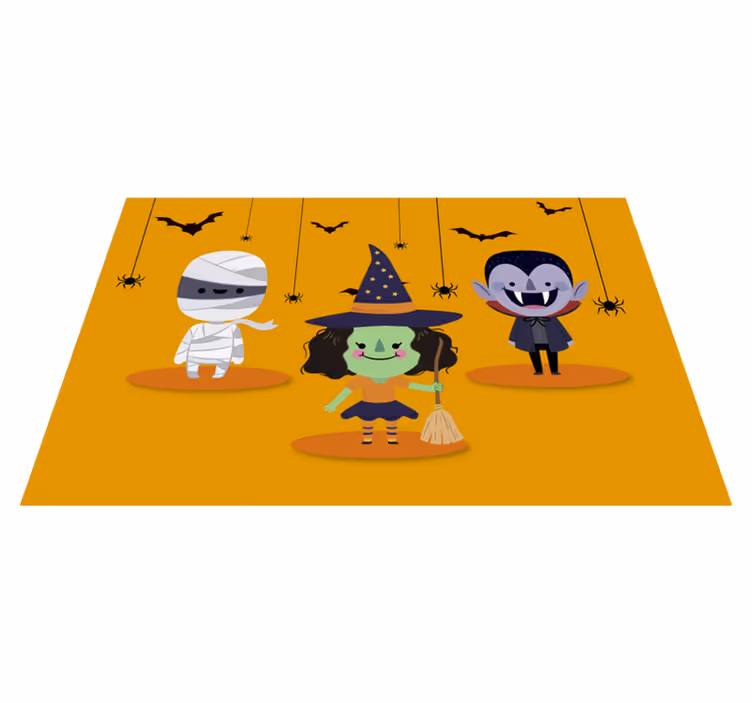 Individual de mesa halloween personagens divertidos - TenStickers