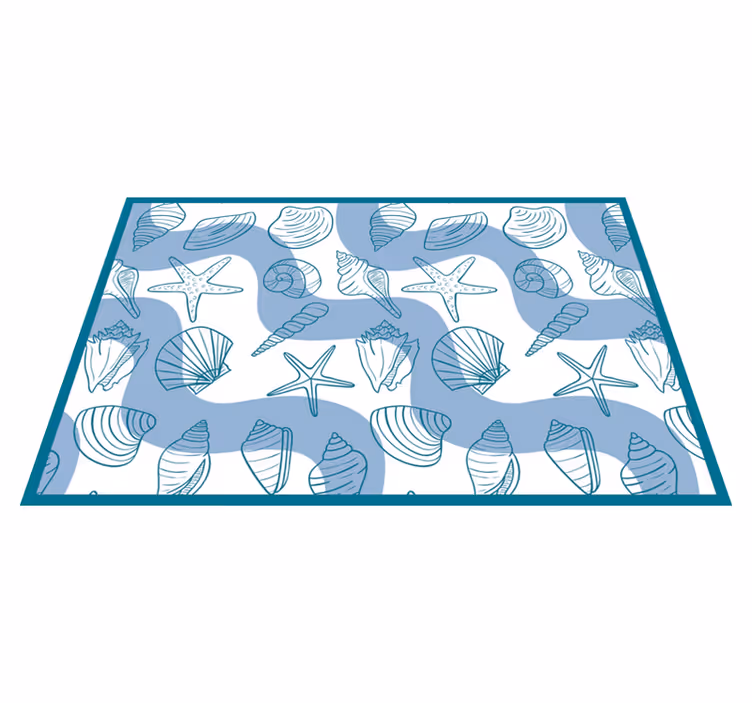 Individuais de mesa com conchas Padrões de conchas - TenStickers