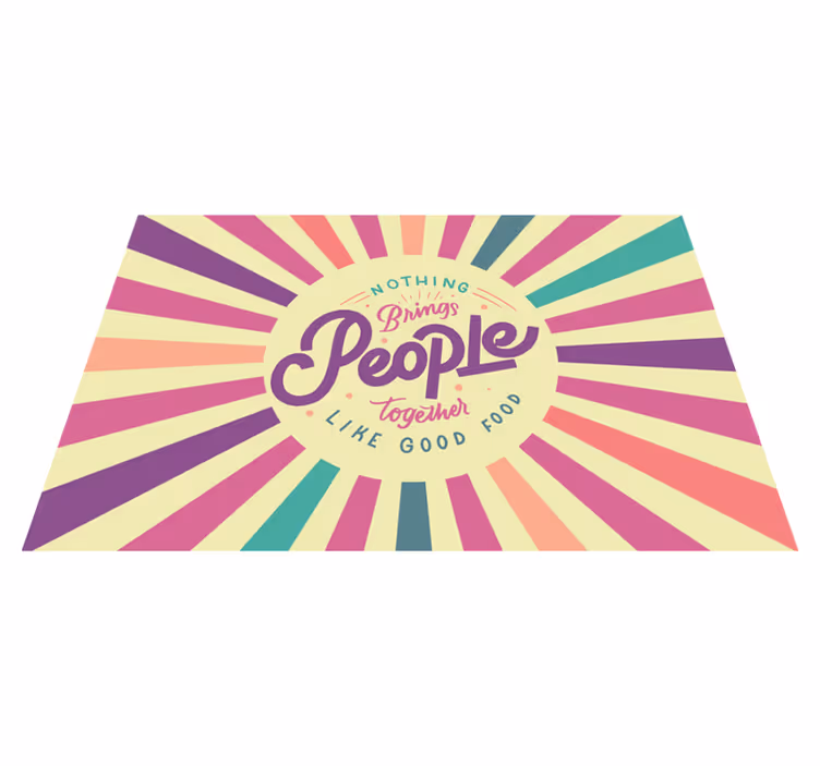 Individuais de mesa com texto unem as pessoas - TenStickers