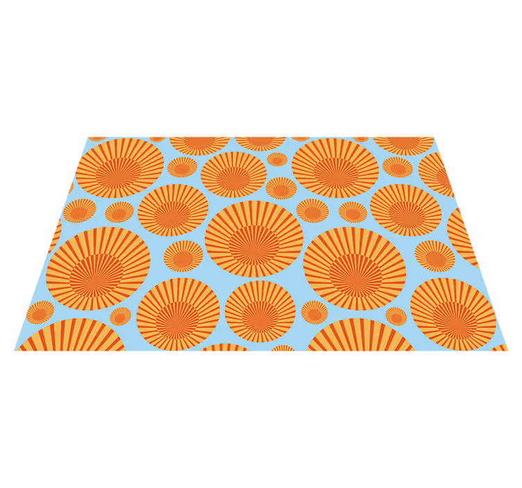 Individuais de mesa originais padrão circular radiante - TenStickers