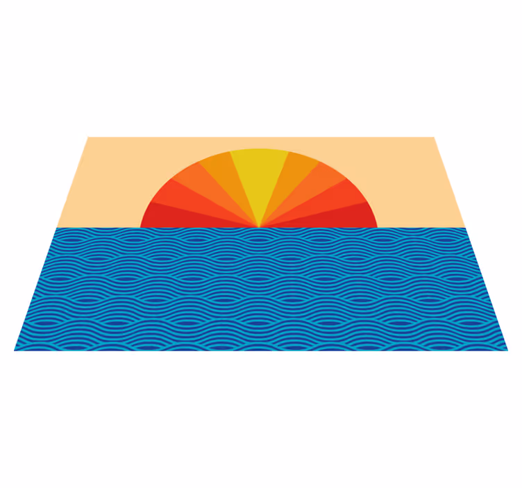 Individuais de mesa de texturas ondas do oceano ao amanhecer - TenStickers